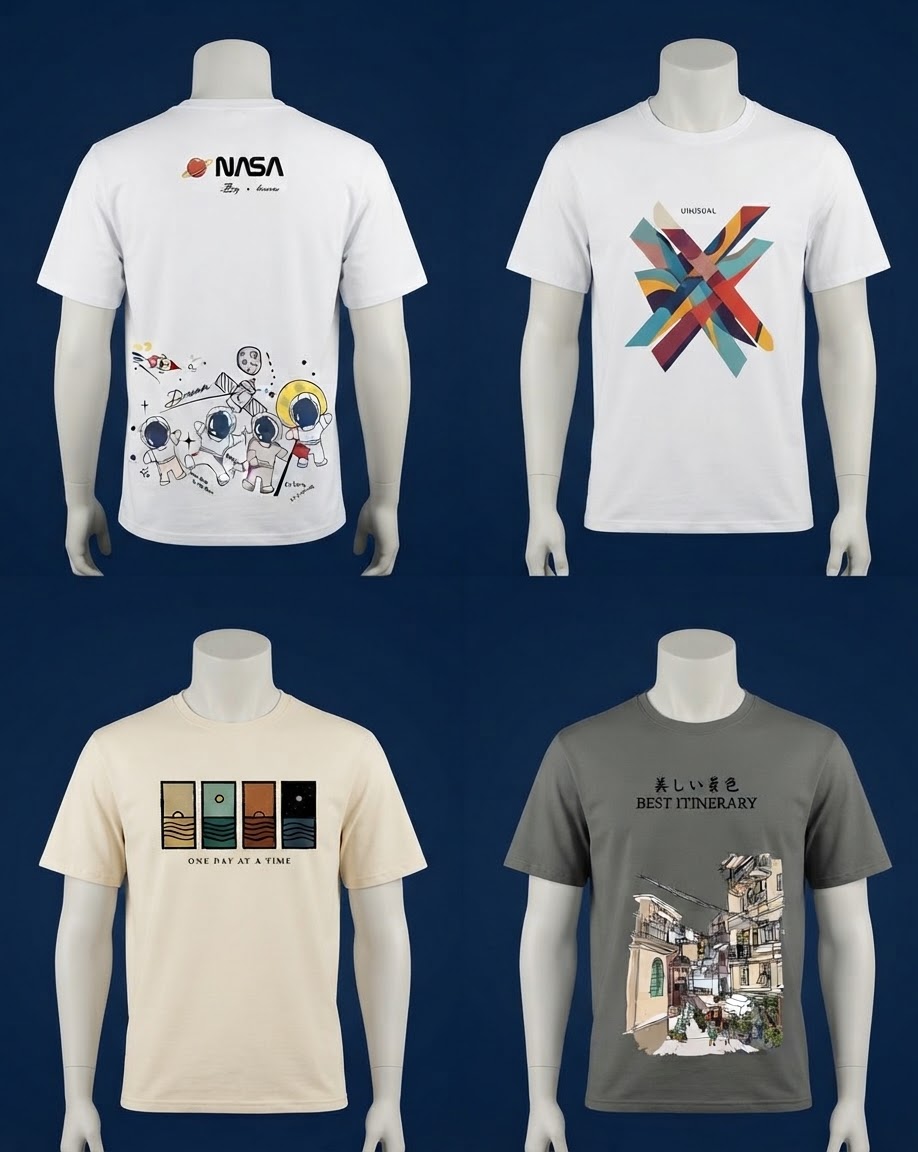 Custom designs on t-shirts